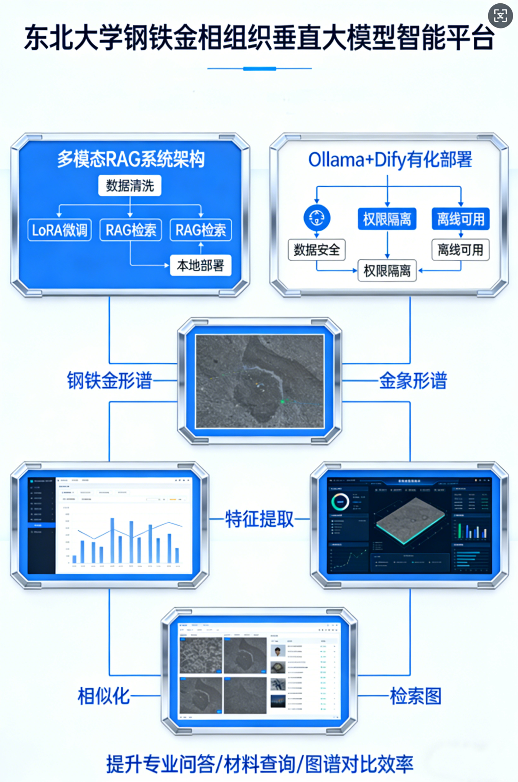 钢铁金相组织垂直大模型智能平台项目展示图